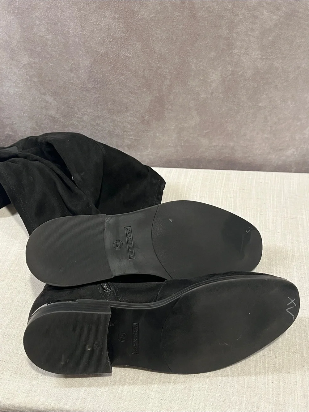 Marc Fischer Black Over-the-Knee Suede Boots size 7.5